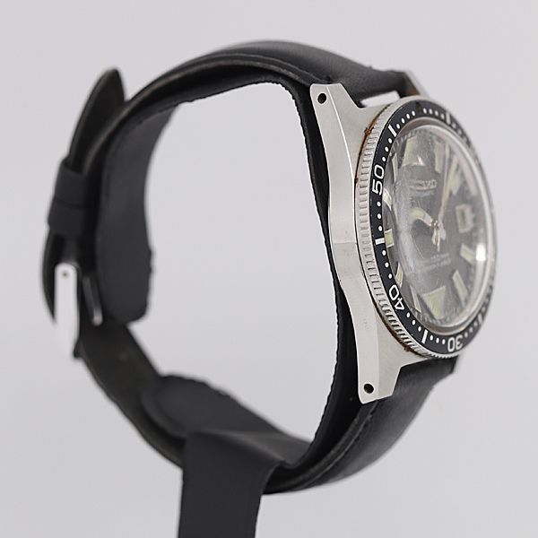 デッドストック級 稼働 セイコー ファーストダイバー 6217-8001 AT デイト 黒文字盤 メンズ腕時計 KOR ABC4877 0684420