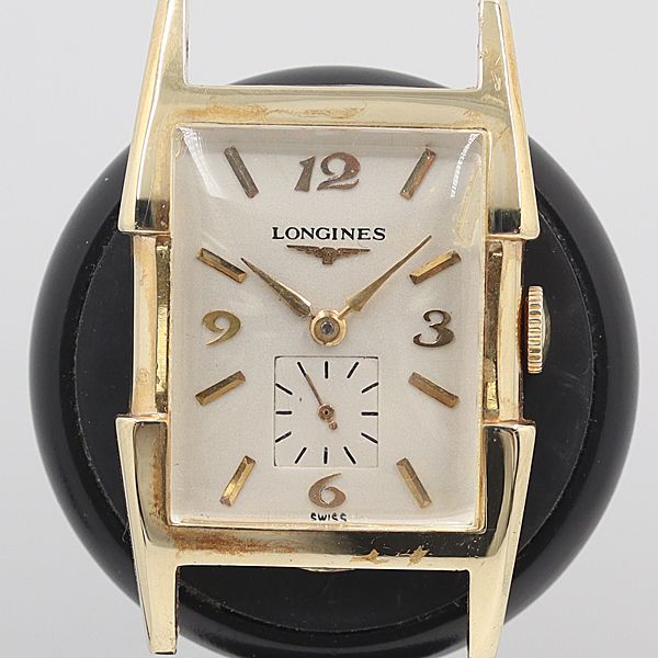 デッドストック級 稼働 ロンジン 14K スモセコ シルバー文字盤 手巻 メンズ腕時計 OGH 1890ABC0460500