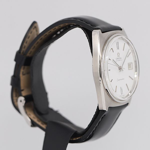 デッドストック級 稼働 美品 オメガ シーマスター AT/自動巻 デイト 白文字盤 メンズ腕時計 KOR ABC4864 5956500