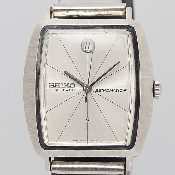 デッドストック級 稼働 セイコーマチック-R 30石 8305-5000 銀文字盤 デイト AT ヴィンテージメンズ腕時計 NSY11997ABC 8174000 4PRY