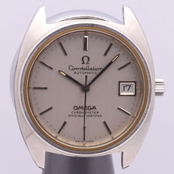 デッドストック級 稼働 良品 オメガ AT 168.0056 コンステレーション デイト シルバー文字盤 トップのみ メンズ腕時計 2471ABC2589400 YSD