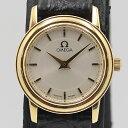 デッドストック級 箱付 稼働 美品 オメガ デビル プレステージ 18K/750/YG/14.1g 銀文字盤 QZ レディース腕時計 NSY13224ABC 8016800 8TLT