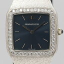 デッドストック級 稼働 美品 ジャガールクルト 14100.22 18K/750/WG/68.0g ダイヤベゼル 紺 手巻 メンズ腕時計 NSY13098ABC 0055660 7JWT(2)