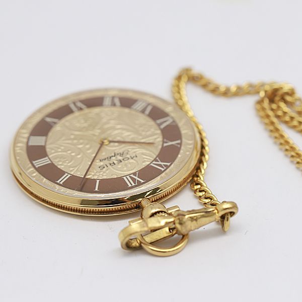 デッドストック級 箱付き モーリス レプリカ 4003 43043 手巻き 懐中時計 ゴールド文字盤 MTM 7455ABC0594000