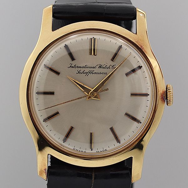 デッドストック級 稼働 良品 IWC 1248773 シャフハウゼン 純正尾錠 YG 手巻き シルバー文字盤 メンズ腕時計 OGH 9883ABC8072130