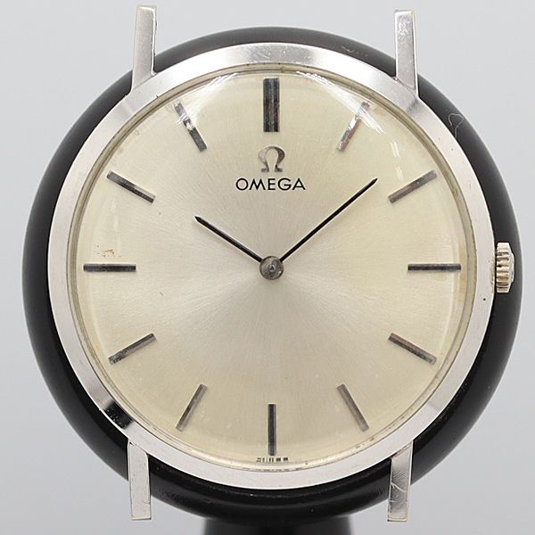 デッドストック級 保証書付 稼働 良品 オメガ 手巻き 151.0050 シルバー文字盤 トップのみ メンズ腕時計 OGH 0028600(2)