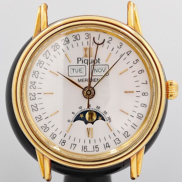 デッドストック級 稼働 美品 ピコ 18K/750 メリディアン 7730002 AT/自動巻 トップのみ 白文字盤 メンズ腕時計 OGH 5884ABC8602220