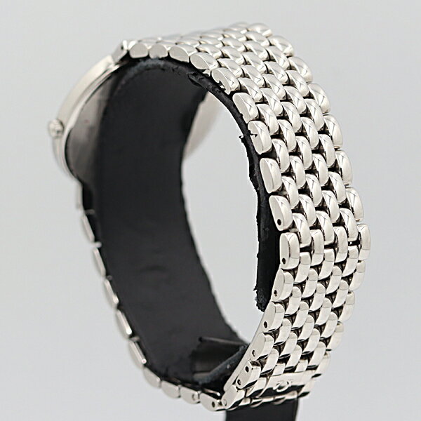 デッドストック級 保付 稼働 良品 オメガ デビル 7500.23 白文字盤 ラウンド QZ メンズ腕時計 NSY14930ABC 0235400 1DIT