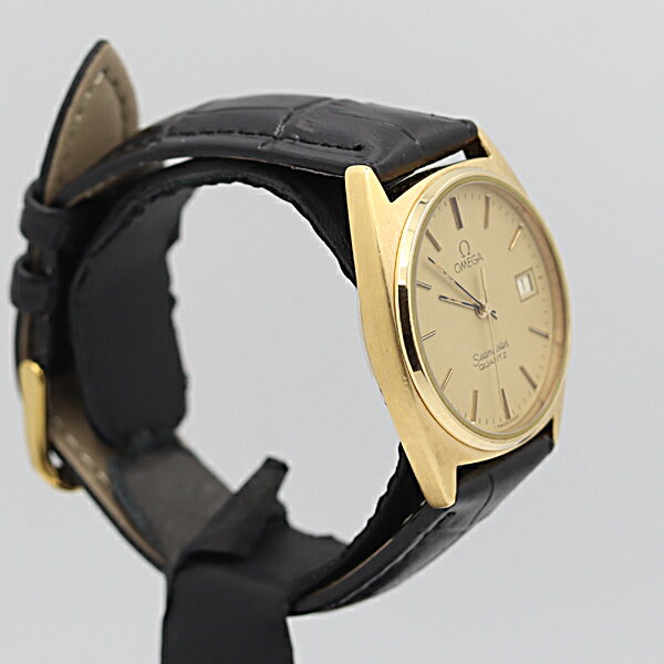 デッドストック級 オメガ シーマスター Cライン アイボリー文字盤 デイト QZ プッシュ式 メンズ腕時計 NSY14993ABC 2000000 NSK