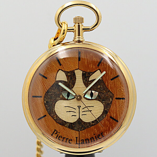 デッドストック級 保/箱付 稼働 美品 ピエールラニエ キャット QZ 153C001 懐中時計 OGH 15177ABC 2000000 NSK