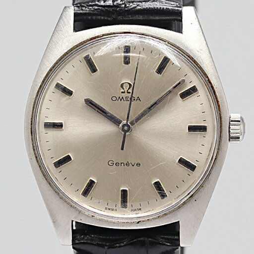 デットストック級 稼働 オメガ 手巻き ジュネーブ シルバー文字盤 メンズ腕時計 KMR 0070400-700 3BJT ABC 15646