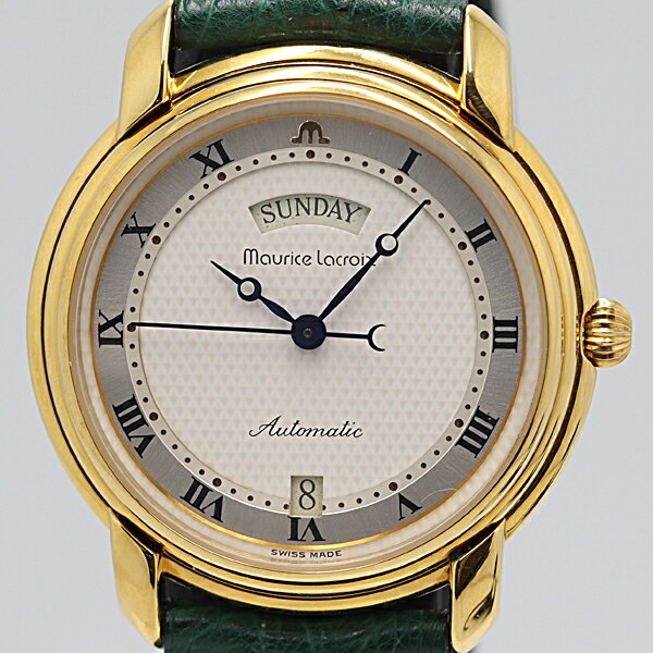 デットストック級 稼働 美品 モーリスラクロア 09329 AT シルバー文字盤 メンズ腕時計 0079200 15554 ABC KMR