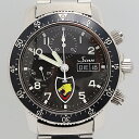 デッドストック級 ジン 103.11455 クロノグラフ 黒文字盤 AT/自動巻 メンズ腕時計 0000110 5BKT KTU ABC 16001