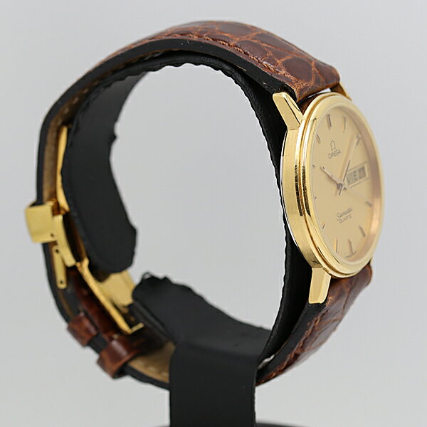 デッドストック級 稼働 良品 オメガ シーマスター ゴールド QZ メンズ腕時計 5524200 5PRT KTU ABC 16123