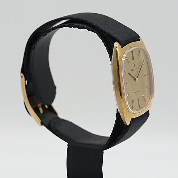 デッドストック級 稼働 美品 オメガ デヴィル ゴールド文字盤 手巻メンズ腕時計 0014300 7BKT KTU ABC16329