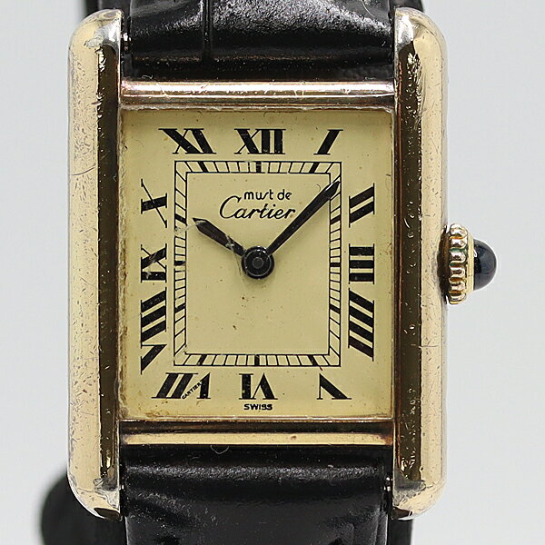 デッドストック級 保 稼働 カルティエ マストタンク SV925 3 241116 手巻 アイボリー文字盤 レディース腕時計 5853210 10NBT ABC16756 SMZ