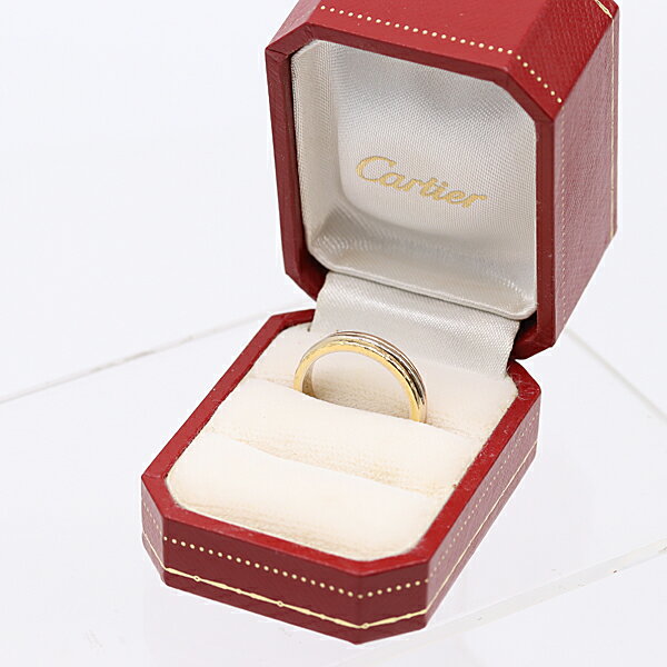 美品 カルティエ スリーカラーリング 750(YG×PG×WG) 5.0g 53 H10610 アクセサリー ジュエリー 0042900 ..