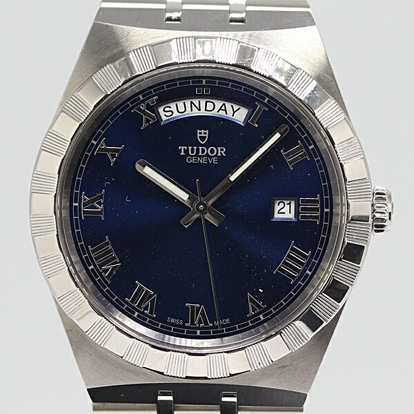 デッドストック級 保/箱付 稼働 チュードル ロイヤル 28600 6V3Z483 AT/自動巻 青文字盤 メンズ腕時計 5631120 10PRT ABC16937 SMZ