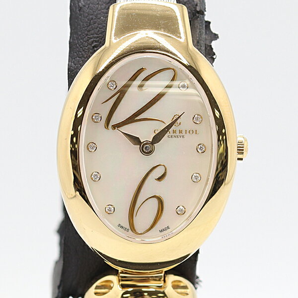 新品同様 稼働 美品 シャリオール マリーオルガ MOY.570.O02 MO 0268 QZ シェル文字盤 レディース腕時計 0083600 10ERT ABC17254 SMZ