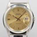 オイスター 腕時計（メンズ） デッドストック級 良品 稼働 ロレックス オイスターデイト プレシジョン ゴールド文字盤 手巻 メンズ腕時計 OGH 1983ABC5477610