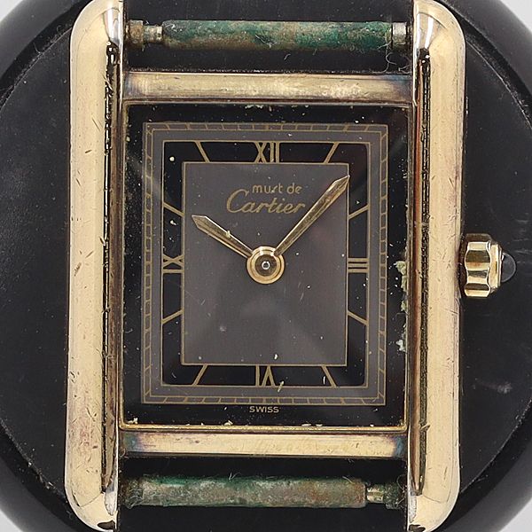 デッドストック級 国際永久保証書付 稼働 カルティエ マストタンク QZ SV925 レディース腕時計 OGH トップのみ 2046ABC5545800