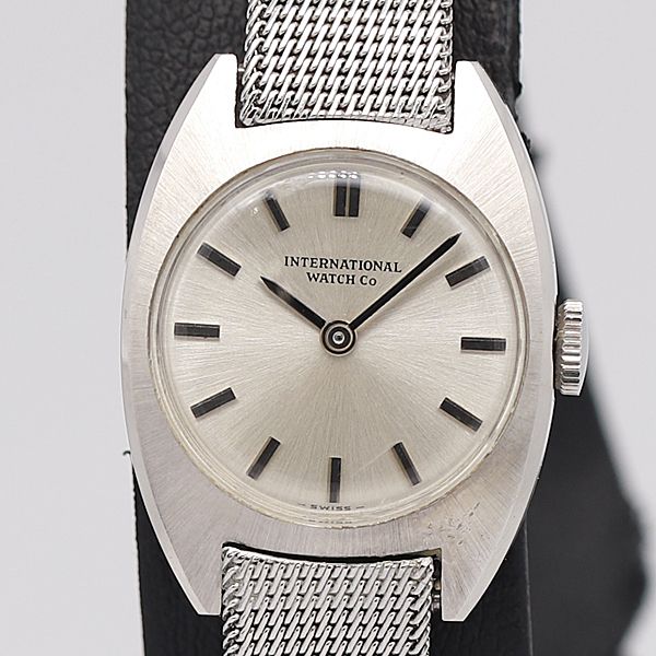 IWC 腕時計（レディース） デッドストック級 稼働 美品 手巻き IWC シルバー文字盤 レディース腕時計 KOR 1793ABC0550100