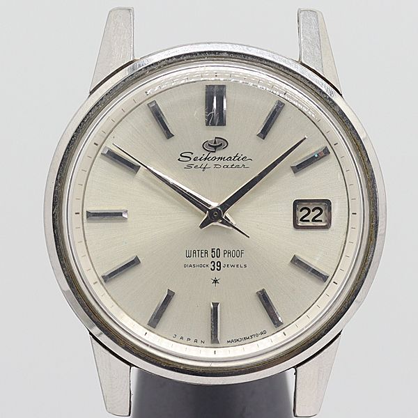 デッドストック級 稼働 良品 セイコー AT J13060 セイコーマチック セルフデータ シルバー文字盤 トップのみ メンズ腕時計 STU313ABC0550100のサムネイル