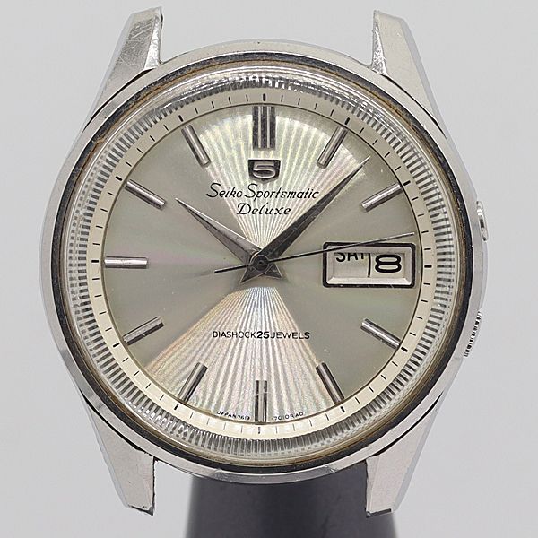 デッドストック級 稼働 セイコー AT/自動巻 7619-7010 スポーツマチック シルバー文字盤 トップのみ メンズ腕時計 STU 407ABC5725000のサムネイル