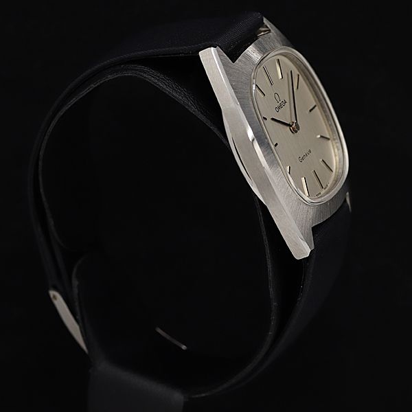 稼働 オメガ ジュネーブ シルバー文字盤 手巻 極上 希少アンティーク メンズ腕時計 OGH ABC5400200 デッドストック