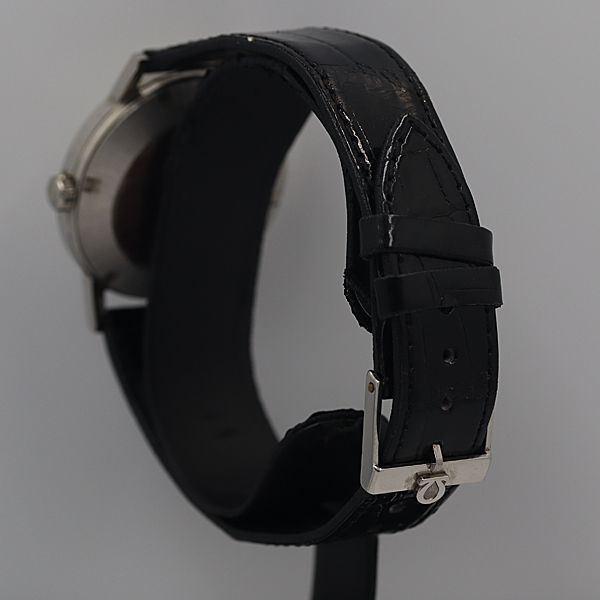 デッドストック級 稼働 良品 オメガ ジュネーブ デイト シルバー文字盤 AT/自動巻 メンズ腕時計 OGH 5412ABC0022400