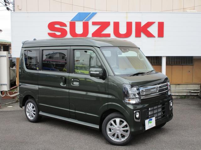 エブリイワゴン PZターボ（スズキ）【中古】 中古車 軽自動車 グリーン 緑色 4WD ガソリン