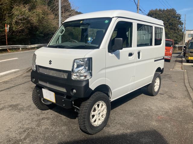 中古車 軽自動車 ホワイト 白色 4WD ガソリン DA17V プラスラインコンプリート　4インチアップの上げバン ラプターペイント仕上