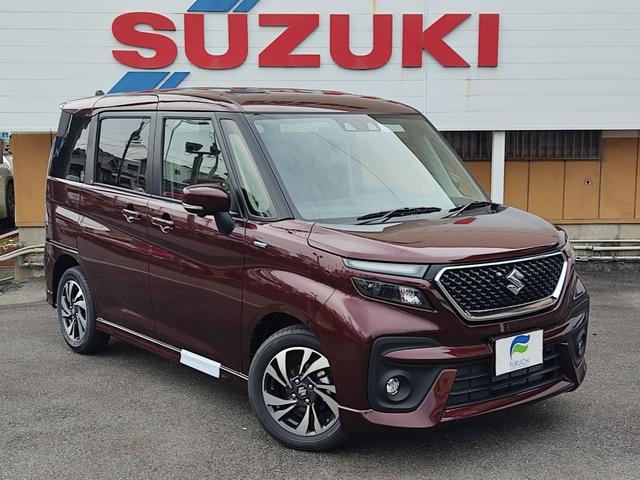 中古車 ミニバン/ワンボックス レッド 赤色 2WD ハイブリッド MA37S スズキの新車・登録済未使用車・届出済未使用車がお値打 9インチメモリーナビ　フルセグ　ETC　全方位カメラ　ドラレコ