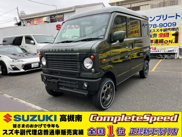 中古車 軽自動車 グリーン 緑色 2WD ガソリン DA17V ダムドlittleDフルキット2インチUP丸目 御買得車新品littleDフルキット可愛いホワイトレタータイヤナビTV