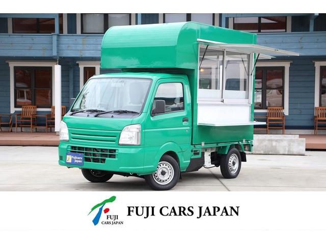 中古車 軽トラック/軽バン グリーン 緑色 2WD ガソリン DA16T 全国登録納車承ります。お気軽にお問い合わせください。 キッチンカー　3槽シンク　100L給排水タンク　コールドテーブル　換気扇