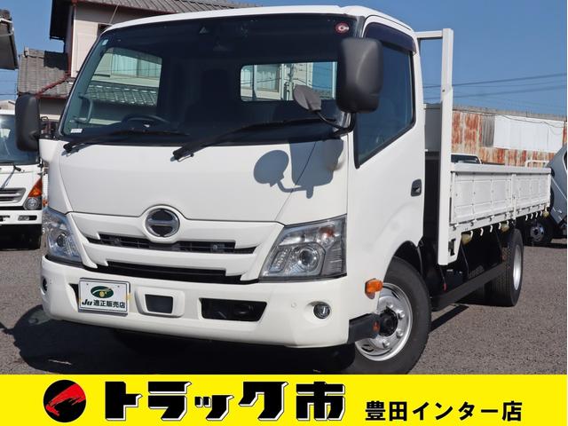 中古車 バス・トラック ホワイト 白色 2WD 軽油 XZU720M 最大積載量4．3t　車輌総重量7．985t　幅広荷台 ワイド超ロング高床　電動パーキングブレーキ　クリアランスソナー