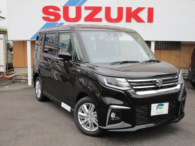 中古車 ミニバン/ワンボックス ブラック 黒色 2WD ハイブリッド MA37S スズキの新車・登録済未使用車・届出済未使用車がお値打 9インチメモリーナビ　フルセグ　ETC　全方位カメラ　ドライブレコーダー