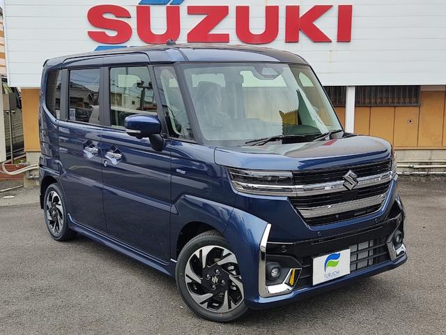 中古車 軽自動車 ブルー 青色 2WD ハイブリッド MK54S スズキの新車・登録済未使用車・届出済未使用車がお値打 全方位モニター付メモリーナビゲーション・スズキコネクト対応通信機装着車