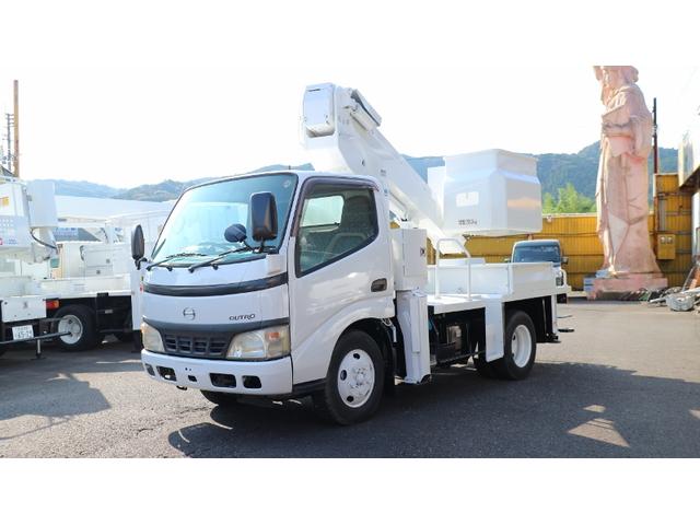 中古車 バス・トラック ホワイト 白色 2WD 軽油 XZU301 タダノ高所作業車　AT121TG　FRP200KG 作業床高12M　作業範囲9．4M　作動確認済み