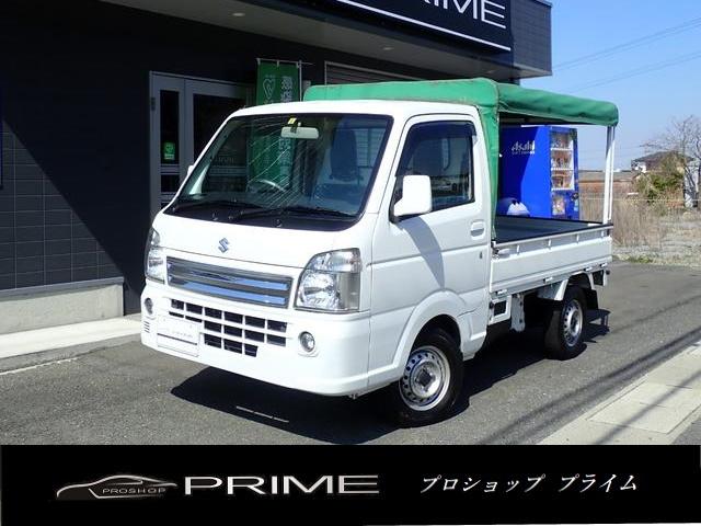 中古車 軽トラック/軽バン ホワイト 白色 2WD ガソリン DA16T 5速ミッション車　取扱説明書　整備点検記録簿 幌車　フル装備　キーレス　Bluetooth対応オーディオ　リモコン