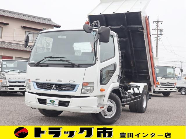 中古車 バス・トラック ホワイト 白色 2WD 軽油 FK71F 最大積載量2．95t　車輌総重量7．995t　取説 三転ダンプ　新明和　中間ピン　プロテクターアングル補強　EZGO　ETC