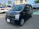 中古車 軽自動車 ブラック 黒色 2WD ハイブリッド MH55S ナビ搭載！迷う道も知らない道も安心して走れます！ USB　ミュージックプレイヤー接続可　衝突安全ボディ　エアコン