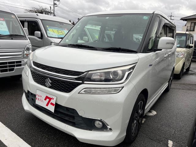 中古車 ミニバン/ワンボックス ホワイト 白色 4WD ハイブリッド MA36S ナビ搭載！迷う道も知らない道も安心して走れます！ アルミホイール　CD　USB　ミュージックプレイヤー接続可　ABS