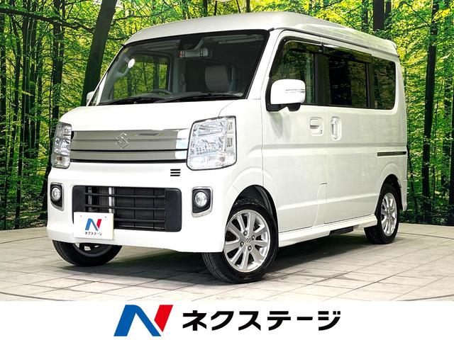 中古車 軽自動車 ホワイト 白色 2WD ガソリン DA17W エブリイワゴン　愛知県 両側電動スライドドア　衝突軽減装置　7インチナビ　HIDヘッドライト