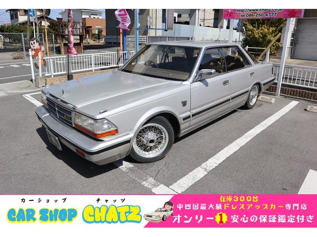 中古車 セダン ゴールド・シルバー 金色 銀色 2WD ガソリン Y30 オークション仕入れ！無事故！3000ターボ仕様！ 外AW！外足廻り！ローダウン！PWシート！クルコン！ETC！1度ベルト済