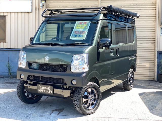 中古車 軽自動車 グリーン 緑色 4WD ガソリン DA17V 4WD　リフトアップ　　届出済未使用車