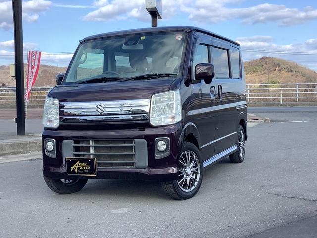 エブリイワゴン PZターボ（スズキ）【中古】 中古車 軽自動車 ワイン 赤色 4WD ガソリン