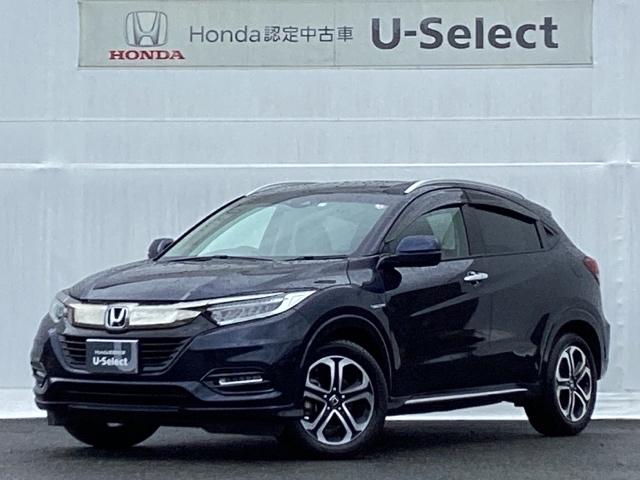 中古車 SUV・クロカン ブルー 青色 2WD ハイブリッド RU3 ワンオーナ車で、　半年おきの整備歴の確認が出来ます。 火，水曜日が定休日になります。入庫歴が確認できます