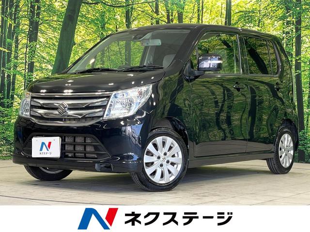 中古車 軽自動車 ブラック 黒色 2WD ハイブリッド MH44S ワゴンR　福井県 レーダーブレーキサポート　ナビ　フルセグ　CD／DVD　ETC　ドラレコ