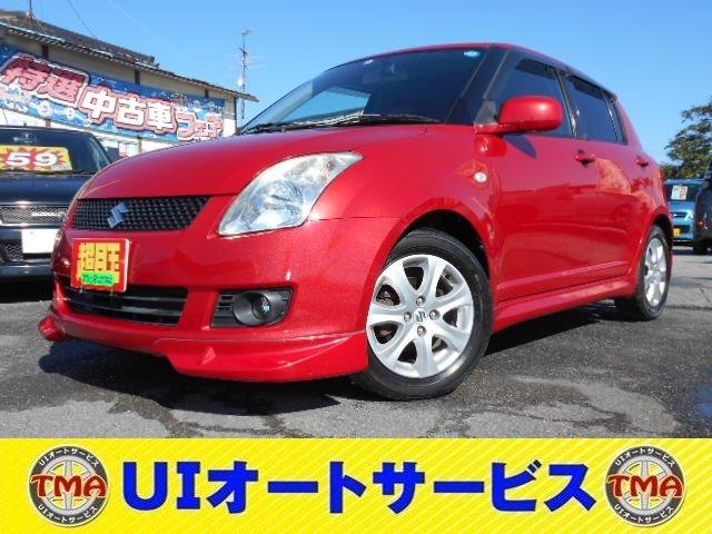 中古車 コンパクトカー レッド 赤色 2WD ガソリン ZC11S 5MT　HDDナビ　テレビ　ドライブレコーダー 純正フルエアロ　Rスポイラー　純正アルミ　スマートキー2個　ABS